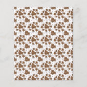 ブラウンフラワーレッド白黒グリッドスクラップブック紙 (正面)