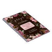 ブラウンフラワー祈りの言葉雑誌帳 ノートブック (右側)