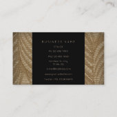 ブラウンフローラオーナメント金ゴールドレースブラックビップ 名刺 (裏面)