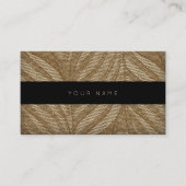 ブラウンフローラオーナメント金ゴールドレースブラックビップ 名刺 (正面)