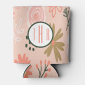 ブラウンフローラモノグラムフォーム 缶クーラー (正面)