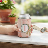 ブラウンフローラモノグラムフォーム 缶クーラー