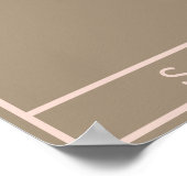 ブラウンフローラランチョンマット ポスター (角)