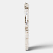 ブラウンフローラ付き電話ケースデザイン Case-Mate iPhoneケース (裏面 / 左)