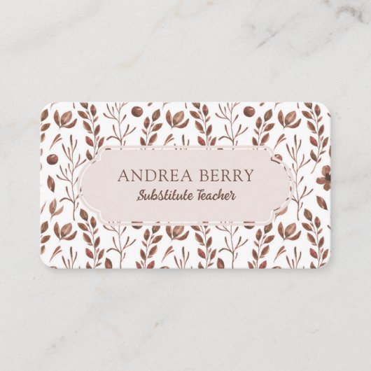 ブラウンフローラ代替先生 名刺 (正面)