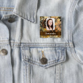 ブラウンフローラ写真テンプレート 缶バッジ (インサイチュ)