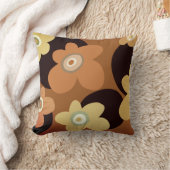 ブラウンフローラ装飾用クッション クッション (ブランケット)