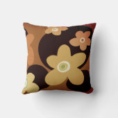 ブラウンフローラ装飾用クッション クッション (裏面)