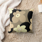 ブラウンフローラ装飾用クッション クッション (ブランケット)