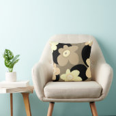 ブラウンフローラ装飾用クッション クッション (椅子)