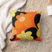 ブラウンフローラ装飾用クッション クッション (ブランケット)