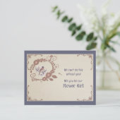 ブラウンフローラ&バードフラワーガール招待状 案内ポストカード (スタンド正面)