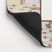 ブラウンブモダンルーグリーン抽象芸術 マウスパッド (コーナー)