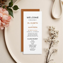 ブラウンブラックオータム結婚式 プログラム