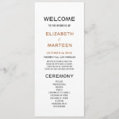 ブラウンブラックオータム結婚式 プログラム (正面)