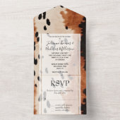 ブラウンブラッククリームコウィド オールインワン招待状 (内側)