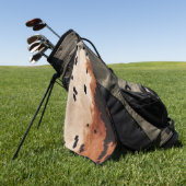 ブラウンブラッククリームコウィド ゴルフタオル (グリーン)