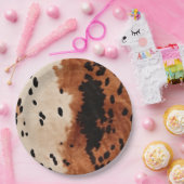 ブラウンブラッククリームコウィド ペーパープレート (パーティー)