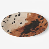 ブラウンブラッククリームコウィド ペーパープレート (アングル)