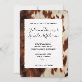 ブラウンブラッククリーム南西コウィド結婚ズ 招待状