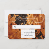 ブラウンブラックコウィドカウボーイ女性のカーボーイウェディングRSVP 出欠カード (正面)