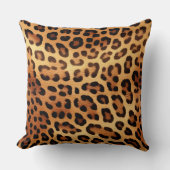 ブラウンブラックゴールデンヒョウ柄 クッション (正面)