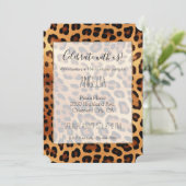 ブラウンブラックゴールデンヒョウ柄 招待状 (スタンド正面)