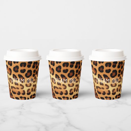 ブラウンブラックゴールデンヒョウ柄 紙コップ (複数)