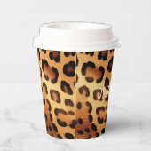 ブラウンブラックゴールデンヒョウ柄 紙コップ (右)