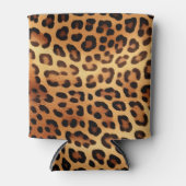 ブラウンブラックゴールデンヒョウ柄 缶クーラー (正面)