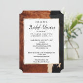 ブラウンブラックサウスウェスト女性のカーボーイコウィド 招待状 (スタンド正面)