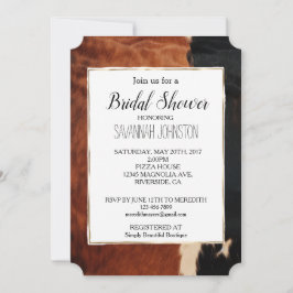 ブラウンブラックサウスウェスト女性のカーボーイコウィド 招待状