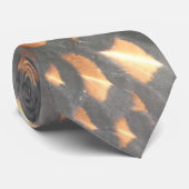 ブラウンブラックチキン羽毛模様ネックタイ ネクタイ (ロール)