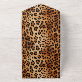 ブラウンブラックレオパードアニマルプリント オールインワン招待状 (外側)