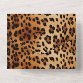 ブラウンブラックレオパードアニマルプリント オールインワン招待状 (裏面)