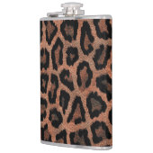 ブラウンブラックレオパードアニマルプリント フラスク (左)