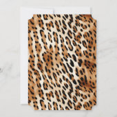 ブラウンブラックレオパードアニマルプリント 招待状 (裏面)
