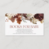 ブラウンブルゴーニュフローラ赤ちゃんシャワーベビー本 エンクロージャーカード (正面)