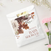 ブラウンブルゴーニュベビーイン開花フローラベビーシャワー フェイバーバッグ (封をした状態)