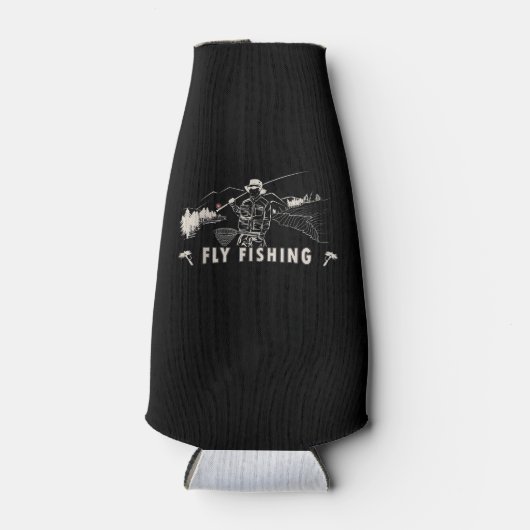 ブラウンブルックマスフライ釣りギフト釣り人線 ボトルクーラー (正面)