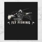 ブラウンブルックマスフライ釣りギフト釣り人線 ワインラベル (シングルラベル)