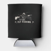 ブラウンブルックマスフライ釣りギフト釣り人線 缶クーラー (正面)