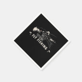 ブラウンブルックマス釣りギフト漁師 スタンダードカクテルナプキン (角)