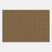 ブラウンブルーエレガントブラックジオメトリックイスラム様式 ラッピングペーパーシート (正面)
