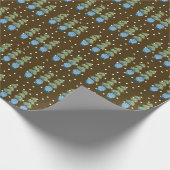 ブラウンブルーチノイスリーオレンジトピアリー ラッピングペーパー (角)