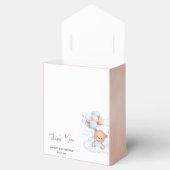 ブラウンブルーテディベアバルーンベビー フェイバーボックス (オープン)