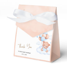 ブラウンブルーテディベアバルーンベビー