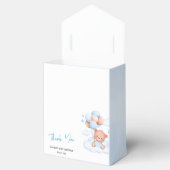 ブラウンブルーテディベアバルーンベビー フェイバーボックス (オープン)