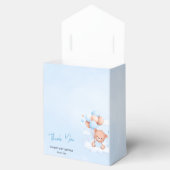 ブラウンブルーテディベアバルーンベビー フェイバーボックス (オープン)