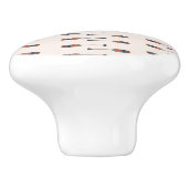 ブラウンブルーネイビーウォーターカラーパドルイラストレーション  セラミックノブ (側面)